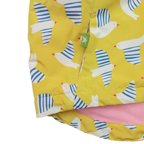 Meanbear Jacket 3/4 Toddler Yellow Hooded Fleece Lined Asymmetric Zip Cozy - Picture 5 of 12